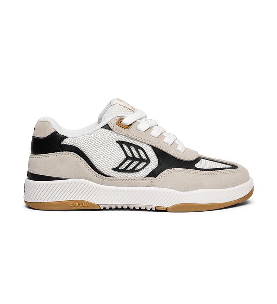 Mens leisure shoes Cariuma Skategoat C25 PRO Off-White Mesh Light Cream Suede Black Accents Sneaker