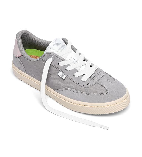 Womens leisure shoes Cariuma TOCA Nylon and Suede Light Grey