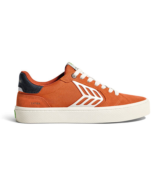 Pánské volnočasové boty Cariuma CATIBA PRO 2.0 Burnt Orange Suede and Cordura Ivory Logo Navy Sneake