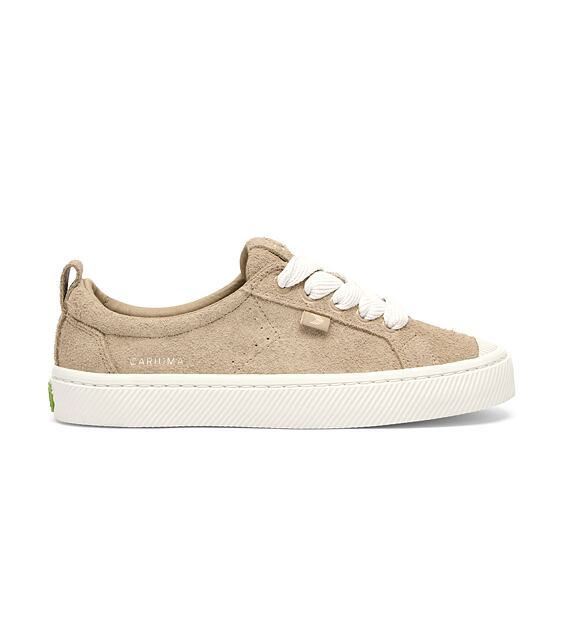 Womens leisure shoes Cariuma OCA Hairy Suede Desert Taupe