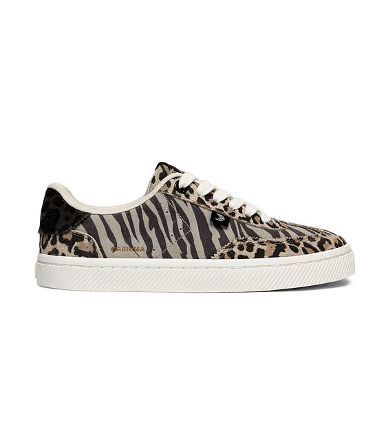 Womens leisure shoes Cariuma TOCA Zebra Leopard Print Suede Sneaker