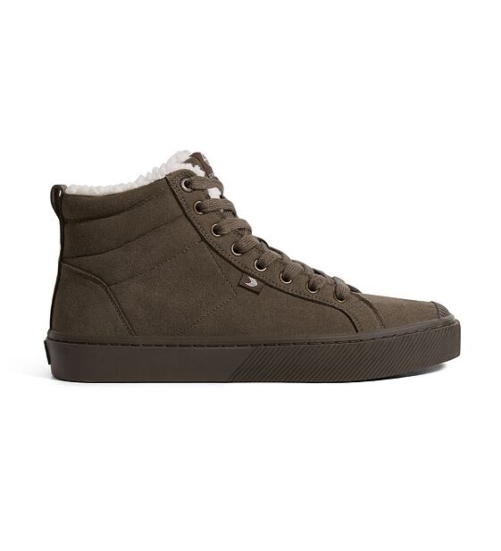 Mens leisure shoes Cariuma OCA Therma High All Teak Suede Boot