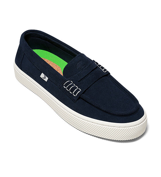 Mens leisure shoes Cariuma CAJU Loafer Navy Suede