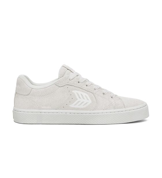 Mens leisure shoes Cariuma SALVAS All Smoke White Suede Sneaker
