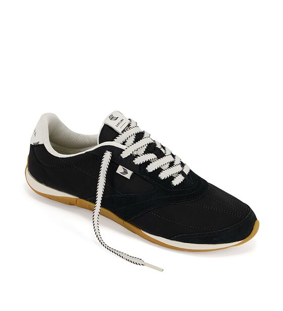 Mens leisure shoes Cariuma SUTAI Nylon and Suede Black