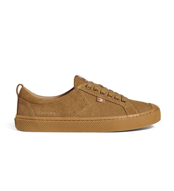 Womens leisure shoes Cariuma OCA Low All Camel Suede Sneaker
