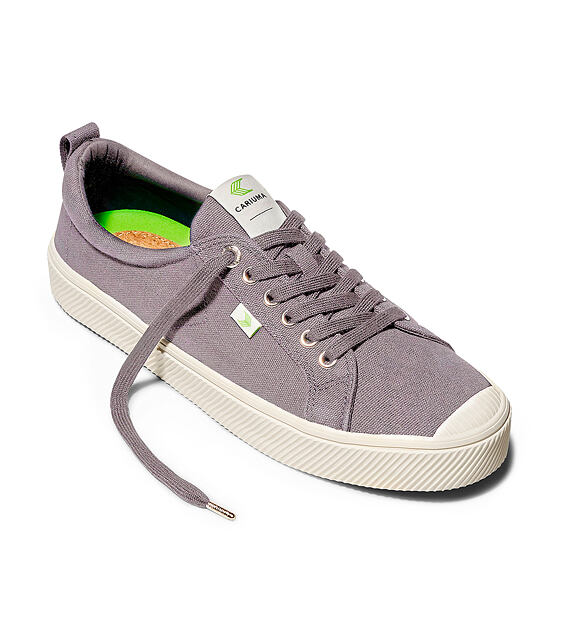 Womens leisure shoes Cariuma OCA Low Mystic Grey Canvas Sneaker