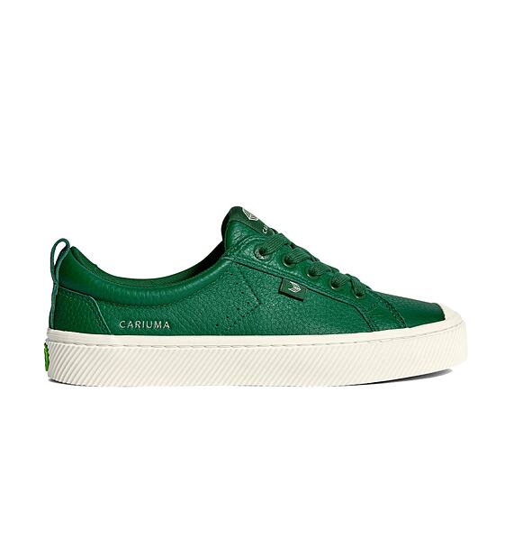 Mens leisure shoes Cariuma OCA Low Abundant Green Premium Leather Sneaker