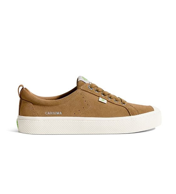Womens leisure shoes Cariuma OCA Low Camel Suede Sneaker