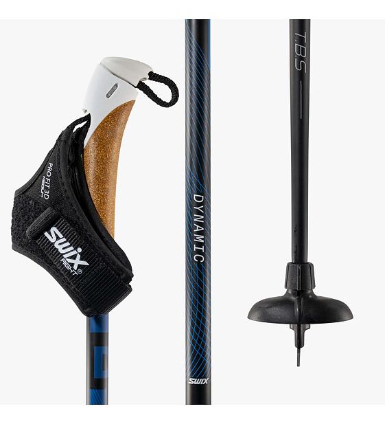 Cross-country poles Swix Dynamic D2 pole, Just click, PCU