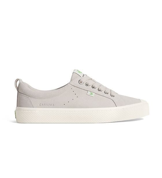 Mens leisure shoes Cariuma OCA Low Vintage White Suede Sneaker