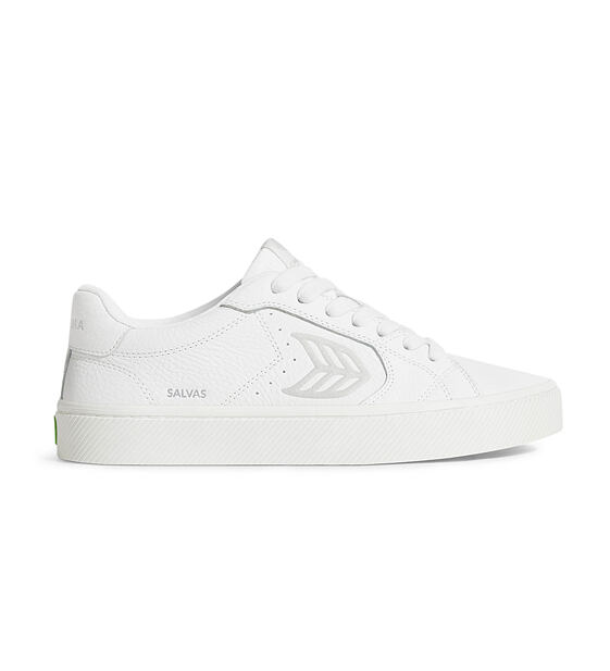 Mens leisure shoes Cariuma SALVAS White Premium Leather Ice Logo Sneaker