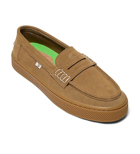 Mens leisure shoes Cariuma CAJU Loafer Gum Camel Suede