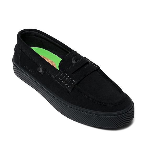 Womens leisure shoes Cariuma CAJU Loafer All Black Suede