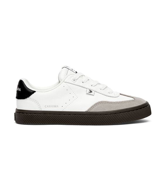 Mens leisure shoes Cariuma TOCA White Diamond Leather Cloud Grey Suede Sneaker