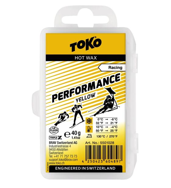 Glide wax Toko Performance yellow 40g