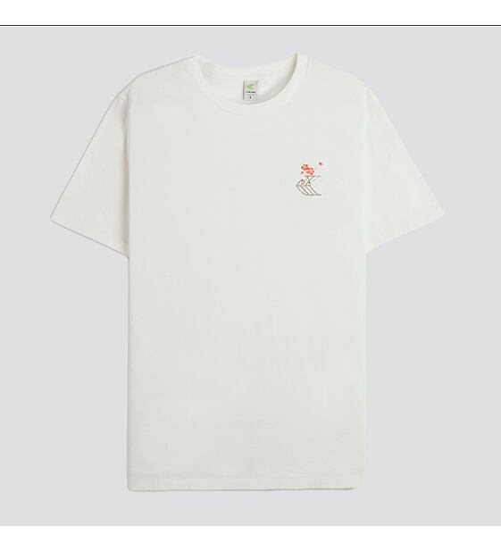 Cariuma T-Shirt Off-White Floral Skateboard