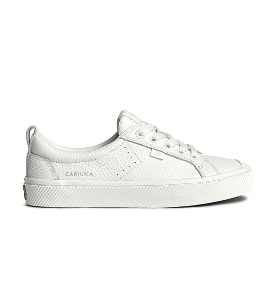 Mens leisure shoes Cariuma OCA Pebbled Leather White