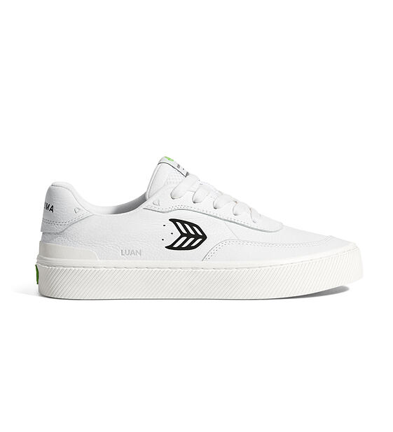 Dámské volnočasové boty Cariuma LUAN PRO White Premium Leather Black Logo Sneaker
