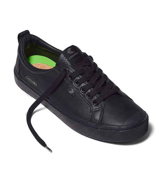 Pánské volnočasové boty Cariuma OCA Low All Black Premium Leather Sneaker
