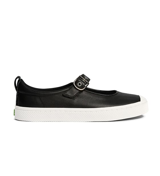 Pánské volnočasové boty Cariuma OCA Mary Jane Black Napa Leather Sneaker