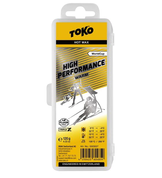 Glide wax Toko High Performance Warm 120g