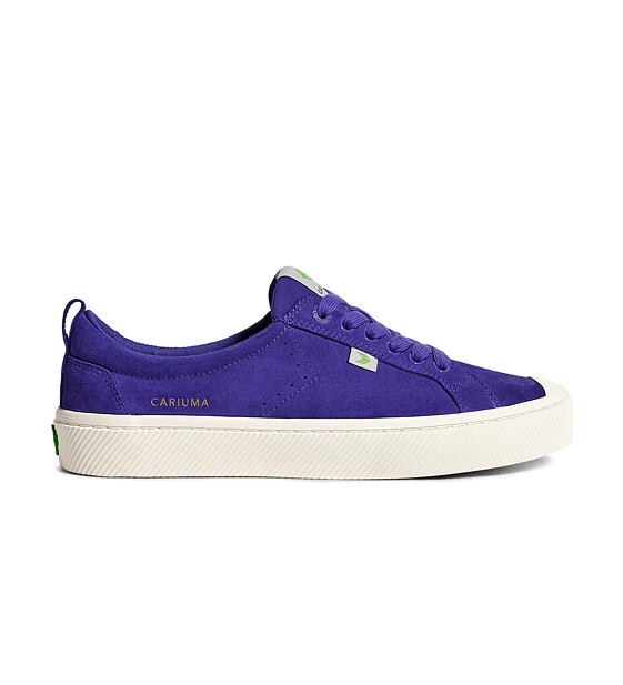 Womens leisure shoes Cariuma OCA Low Liberty Purple Suede Sneaker