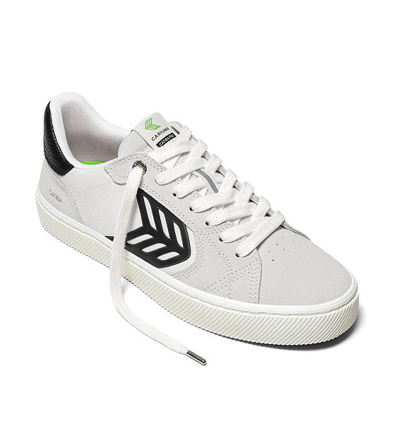 Womens leisure shoes Cariuma CATIBA PRO 2.0 Suede and Cordura Smoke White