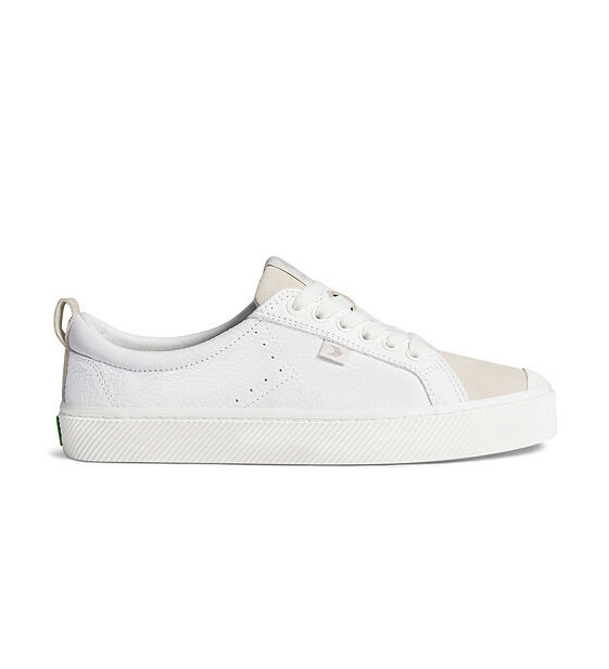 Dámské volnočasové boty Cariuma OCA Low White Premium Leather Vintage White Suede Sneaker