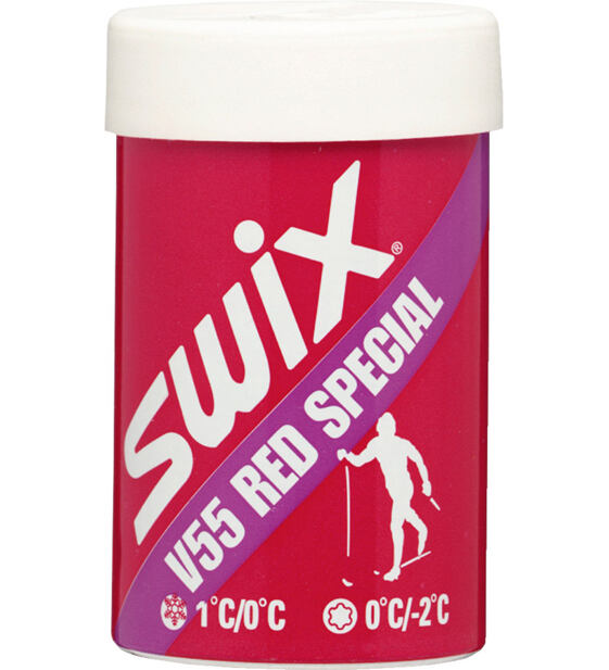Kick wax Swix V55 Red Special Hardwax 0°C to +1°C, 43g