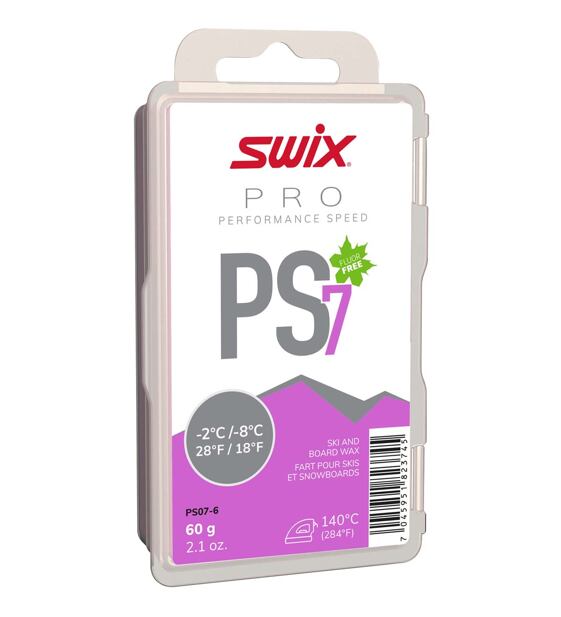 Glide wax Swix PS7 Violet -2°C/-8°C, 60g
