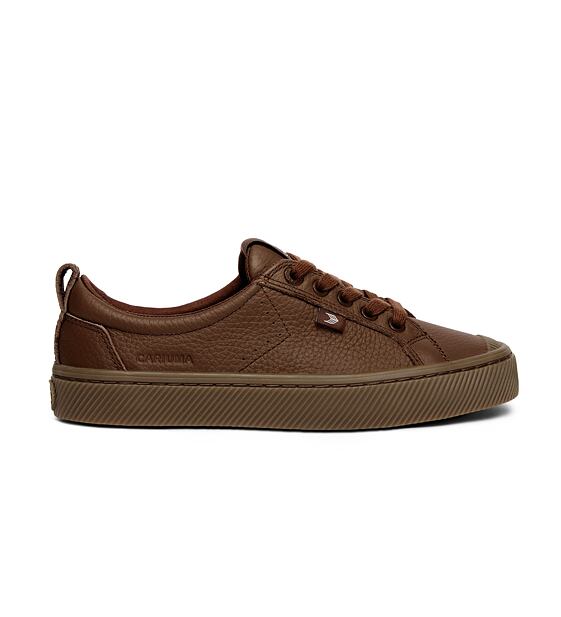 Dámské volnočasové boty Cariuma OCA Low Gum Downtown Brown Premium Leather Sneaker