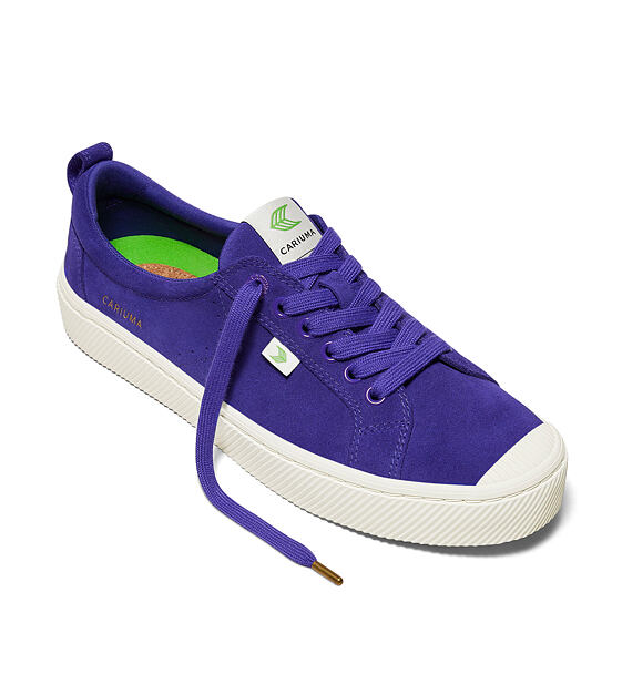 Womens leisure shoes Cariuma OCA Low Liberty Purple Suede Sneaker