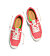 Womens leisure shoes Cariuma OCA Low Watermelon Canvas White Polka Dots Sneaker