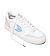Womens leisure shoes Cariuma VALLELY White Leather Vintage White Suede Argentina Blue Logo Sneaker