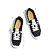 Mens leisure shoes Cariuma OCA Low Black Canvas White Polka Dots Sneaker