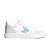 Womens leisure shoes Cariuma VALLELY White Leather Vintage White Suede Argentina Blue Logo Sneaker