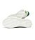 Womens leisure shoes Cariuma SALVAS White Leather Abundant Green Logo Sneaker