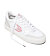 Mens leisure shoes Cariuma VALLELY White Leather Vintage White Suede Blush Pink Logo Sneaker