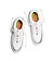 Mens leisure shoes Cariuma UBA White Leather and Suede Blush Pink Logo Silver Accents Sneaker