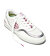 Mens leisure shoes Cariuma UBA White Leather and Suede Blush Pink Logo Silver Accents Sneaker