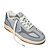 Mens leisure shoes Cariuma Skategoat C25 Onyx Grey Leather Faded Denim Logo Charcoal Grey Sneaker