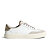 Mens leisure shoes Cariuma TOCA White Premium Leather Vintage White Suede Metallic Gold Sneaker