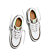Womens leisure shoes Cariuma UBA White Leather Leopard Print Suede Black Logo Sneaker