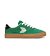 Womens leisure shoes Cariuma NAIOCA PRO Stripe Suede and Canvas Lush Green