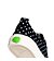 Mens leisure shoes Cariuma OCA Low Black Canvas White Polka Dots Sneaker