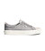 Womens leisure shoes Cariuma OCA Low Light Grey Canvas Vintage White Suede Sneaker